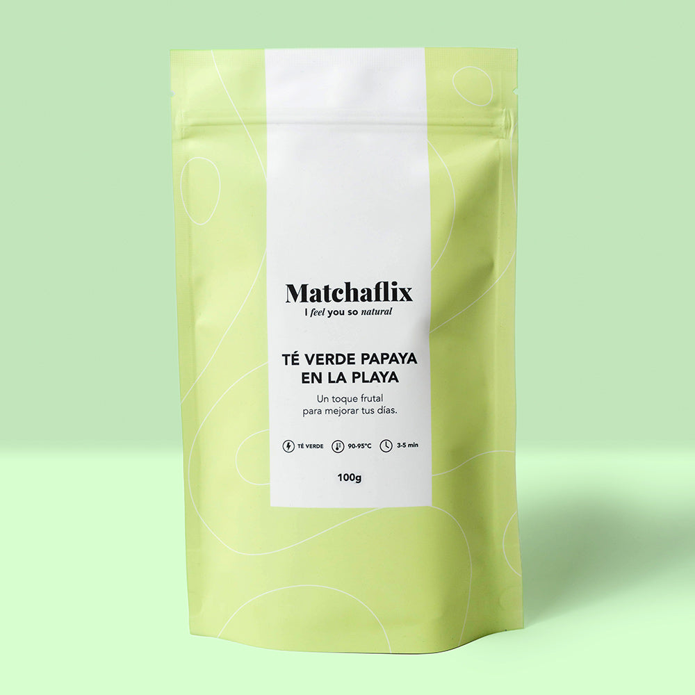 Té Verde Papaya en la Playa