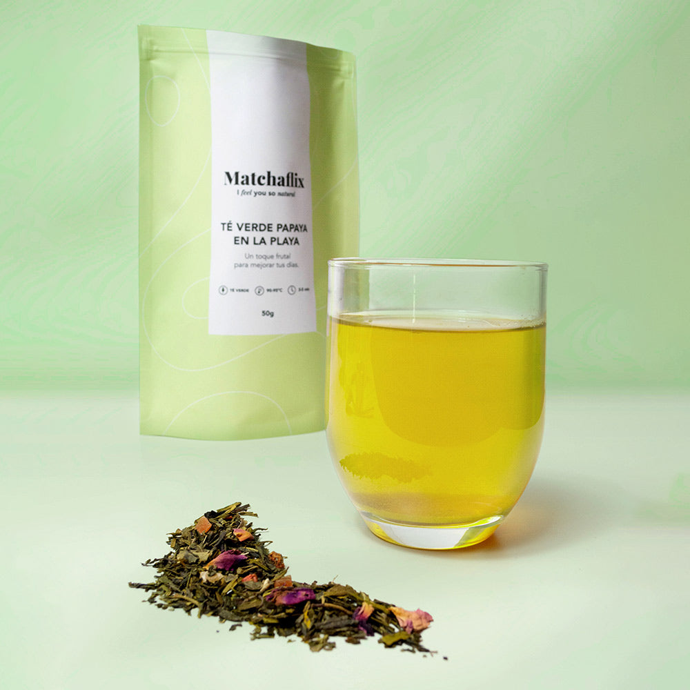 Té Verde Papaya en la Playa