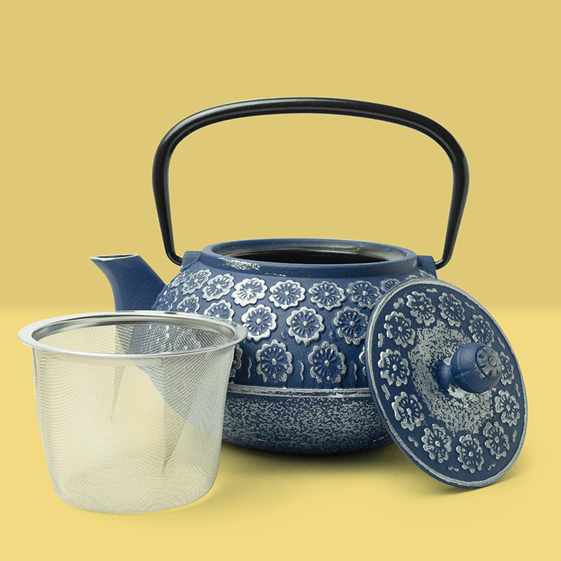 Tetera para infusiones azul