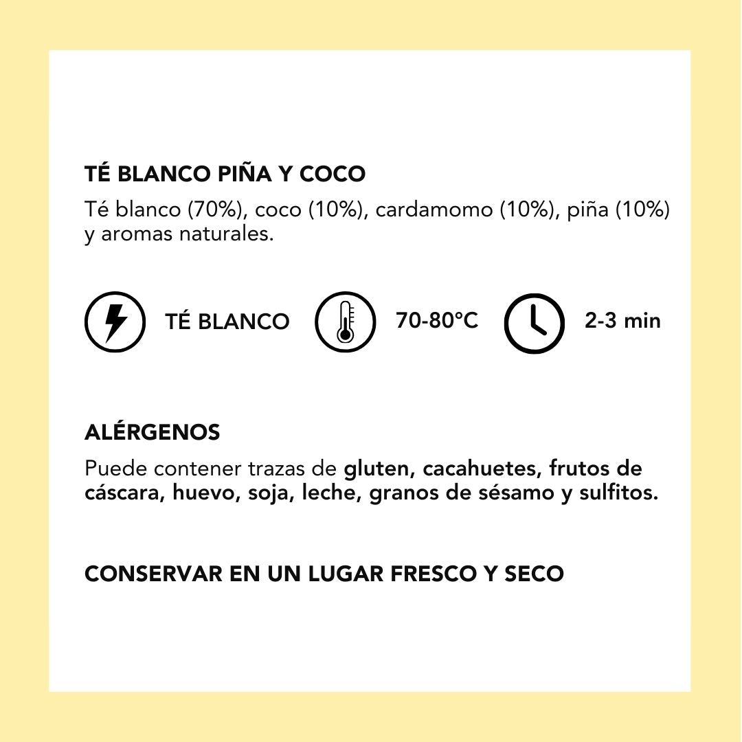 Té Blanco de Piña y Coco
