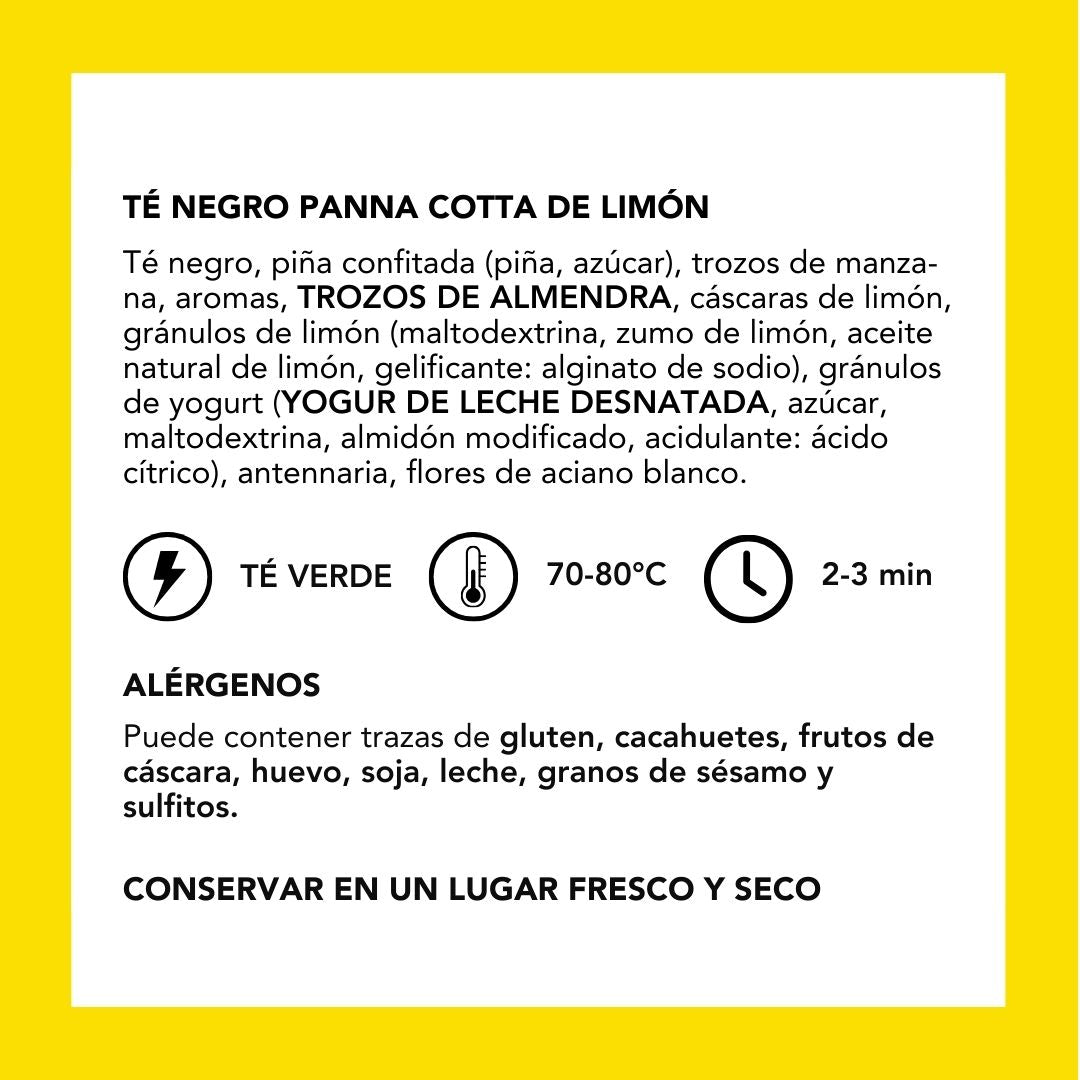 Té Negro Panna Cotta de Limón