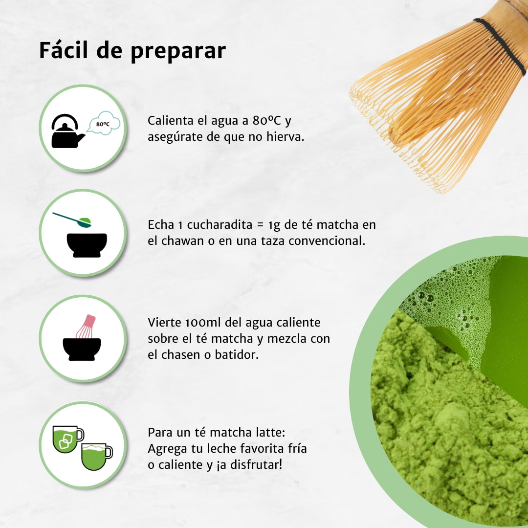 Té Matcha Premium 100% - (para 1 -3 meses)