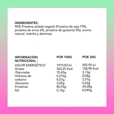 Plant protein with strawberry matcha flavor.