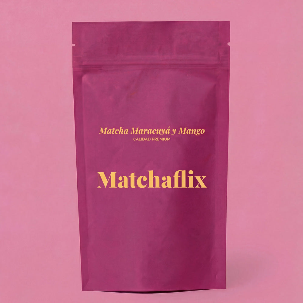 Thé matcha premium au fruit de la passion et à la mangue